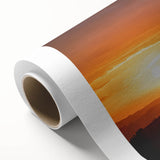 Art Deco poster depicting an Ethiopian landscape on rolled canvas, in muted earth tones, suitable for nursery wall art.