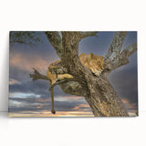 Black and white photograph on stretched canvas depicting a serene Kenyan landscape.