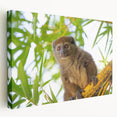 Large art depicting a Madagascar landscape on stretched canvas, with earthy tones, ideal for kitchen wall art.