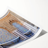 Extra large rolled print featuring line art flowers in muted earth tones, suitable for large living room wall art.