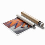 Rolled print of a serene Namibian landscape in muted earth tones, ideal for classy bathroom wall art.