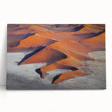 Black and white photograph of Namibian landscape on stretched canvas, suitable as large kitchen wall art or bedroom decor.