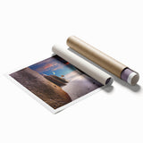 Extra large rolled print of Seychelles scenery with vibrant floral elements.