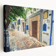 Large canvas print of a Tunisian landscape in earthy tones, ideal for kitchen wall art.