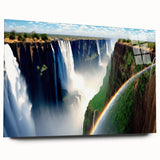 Large abstract depiction of Zambia scenery on acrylic glass, in earthy tones, suitable for bedroom or dining room decor.