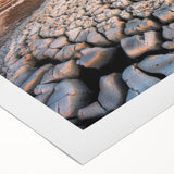 Art deco poster featuring a serene Azerbaijani landscape in muted earth tones on rolled canvas.