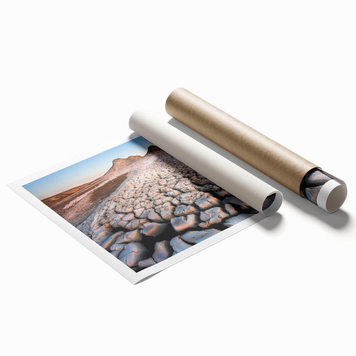 Extra large rolled print of an Asian scenery with vibrant floral elements, ideal for classy bathroom wall art.