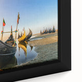 Extra large framed canvas featuring a textured black skyline of Bangladesh with colorful art accents.