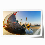 Rolled print of a lush green Bangladeshi landscape, ideal for art wall dining room or classy bathroom wall art.