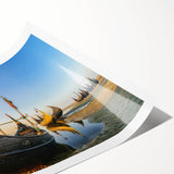 Extra large rolled print featuring line art flowers in soft pastel shades, ideal for large living room wall art.