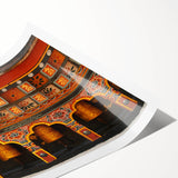 Extra large wall art featuring line art flowers in muted earth tones on rolled canvas, ideal for large living room decor.