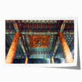 Extra large rolled canvas print of Beijing scenery with soft floral elements, ideal for art wall dining room decor.
