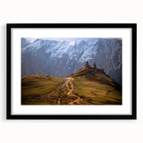 Extra large abstract art print featuring vibrant, colorful textures on a framed canvas, ideal for living room decor.