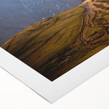 Art deco poster featuring a stylized Georgia landscape on rolled canvas, with muted earth tones.