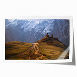 Extra large rolled print depicting vibrant floral scenery in Georgia, Asia, suitable for art wall dining room or bathroom.