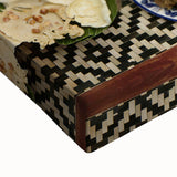 Black and white landscape art painting of Indonesian scenery on large stretched canvas, suitable for bedroom wall art.