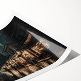 Extra large wall art featuring line art flowers in monochrome, ideal for large living room walls, rolled print format.