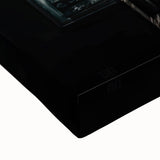 Large art featuring a black and white landscape painting of Kyoto, on stretched canvas, suitable for bedroom decor.