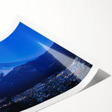 Extra large wall art featuring line art flowers in a minimalist Japanese style on a rolled print.