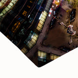 Black and white landscape art painting of Seoul on stretched canvas, ideal for bedroom wall decor.