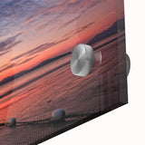 Large abstract wall art featuring a Malaysian landscape in mid-century modernist style, ideal for dining room art.