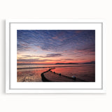 Abstract art print of a Malaysian landscape in muted earth tones on a framed white mat.