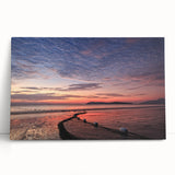 Black and white photograph of a Malaysian landscape on stretched canvas, ideal for kitchen wall art or bedroom decor.