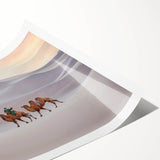 Extra large rolled wall art print featuring line art flowers in neutral tones, ideal for large living room decor.