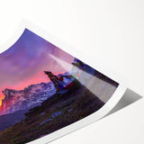 Extra large rolled print of line art flowers in muted tones, ideal for large living room wall art.