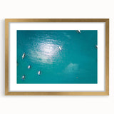 Extra large abstract art print of a Philippine scenery in textured gold frame, ideal for living room decor.