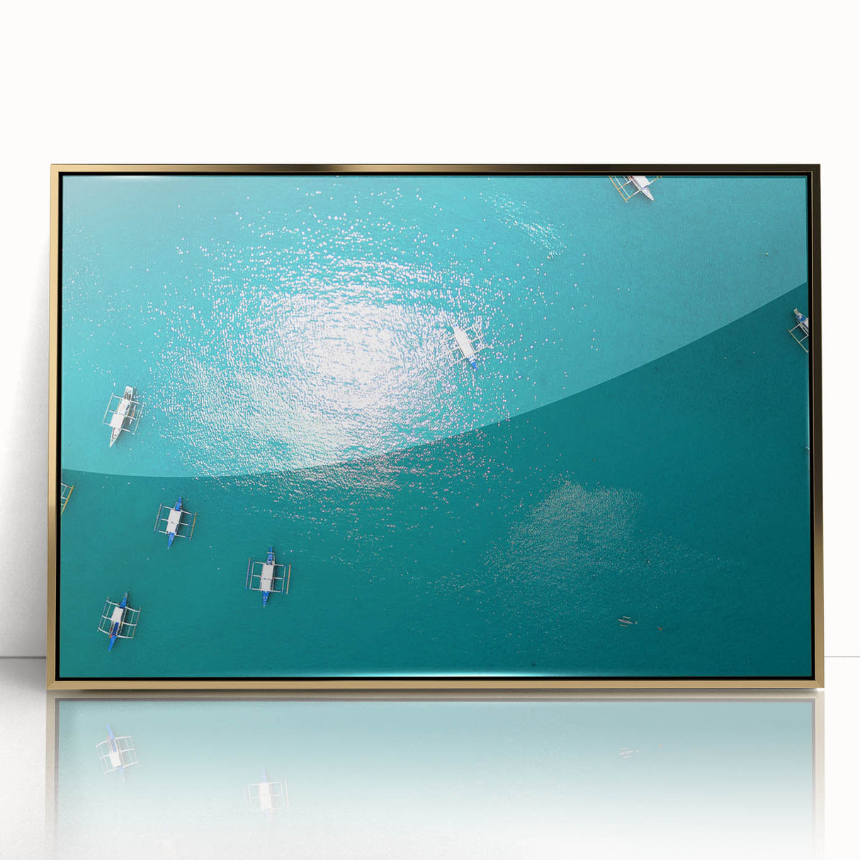 Large art print of a serene Philippine landscape in muted earth tones on framed acrylic, suited for modern art wall decor.