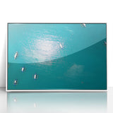 Modern art wall decor featuring a serene Philippine landscape in pastel shades on a framed acrylic print.