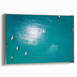 Framed canvas featuring a vintage-style landscape painting of a Philippine scenery in colorful and black tones.