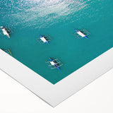 Art deco poster featuring a serene Philippine landscape on rolled canvas, suitable for dining room decor.