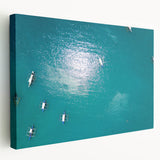 Large canvas print of a serene Philippine landscape in soft green and blue tones, ideal for kitchen wall art.