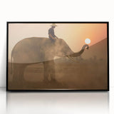 Large abstract wall art depicting a Sri Lankan landscape in muted earth tones on a framed acrylic.