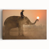 Black and white stretched canvas of Sri Lankan scenery, ideal for kitchen wall art.