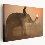 Large canvas print featuring a serene Sri Lankan landscape in soft green and blue tones, ideal for kitchen wall art.