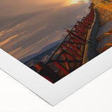 Art deco poster featuring a vibrant Istanbul skyline on rolled canvas, ideal for dining room decor.