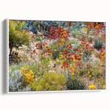 Framed canvas of Perth landscape in vintage poster style with muted earth tones, ideal for bedroom wall decor.