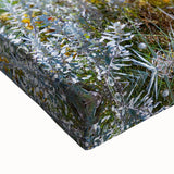 Large art of Perth landscape in black and white on stretched canvas, ideal for bedroom wall decor.