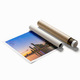 Extra large rolled print of a Queensland scenery, featuring vibrant green and blue tones, ideal for classy bathroom wall art.