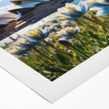 Art deco poster of Sydney skyline in monochrome tones on rolled canvas, suitable for dining room wall art.