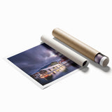 Extra large rolled print of Tasmania scenery with vibrant green and blue tones, ideal for classy bathroom wall art.