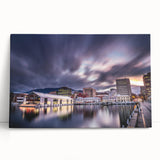 Black and white photograph of Tasmanian scenery on stretched canvas, suitable for kitchen or bedroom wall art.