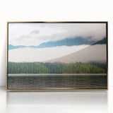 Large art print of British Columbia scenery, in muted earth tones on framed acrylic, ideal for modern art wall decor.