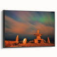 Black and white framed canvas of a Manitoba landscape scene, ideal for bedroom wall art.