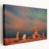 Scenic Manitoba landscape on large stretched canvas with lush green tones, ideal for kitchen wall art.