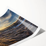 Extra large wall art featuring line art flowers in muted tones on rolled canvas, ideal for large living room decor.