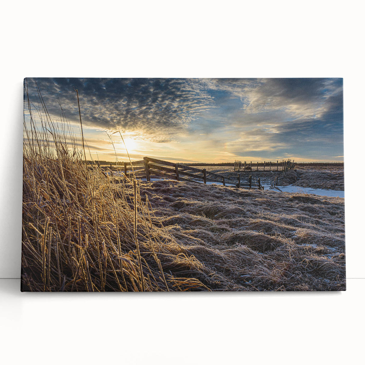 Black and white stretched canvas depicting New Brunswick scenery, suitable as large kitchen wall art or bedroom decor.
